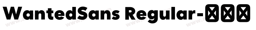 WantedSans Regular字体转换 WantedSans Regular字体转换